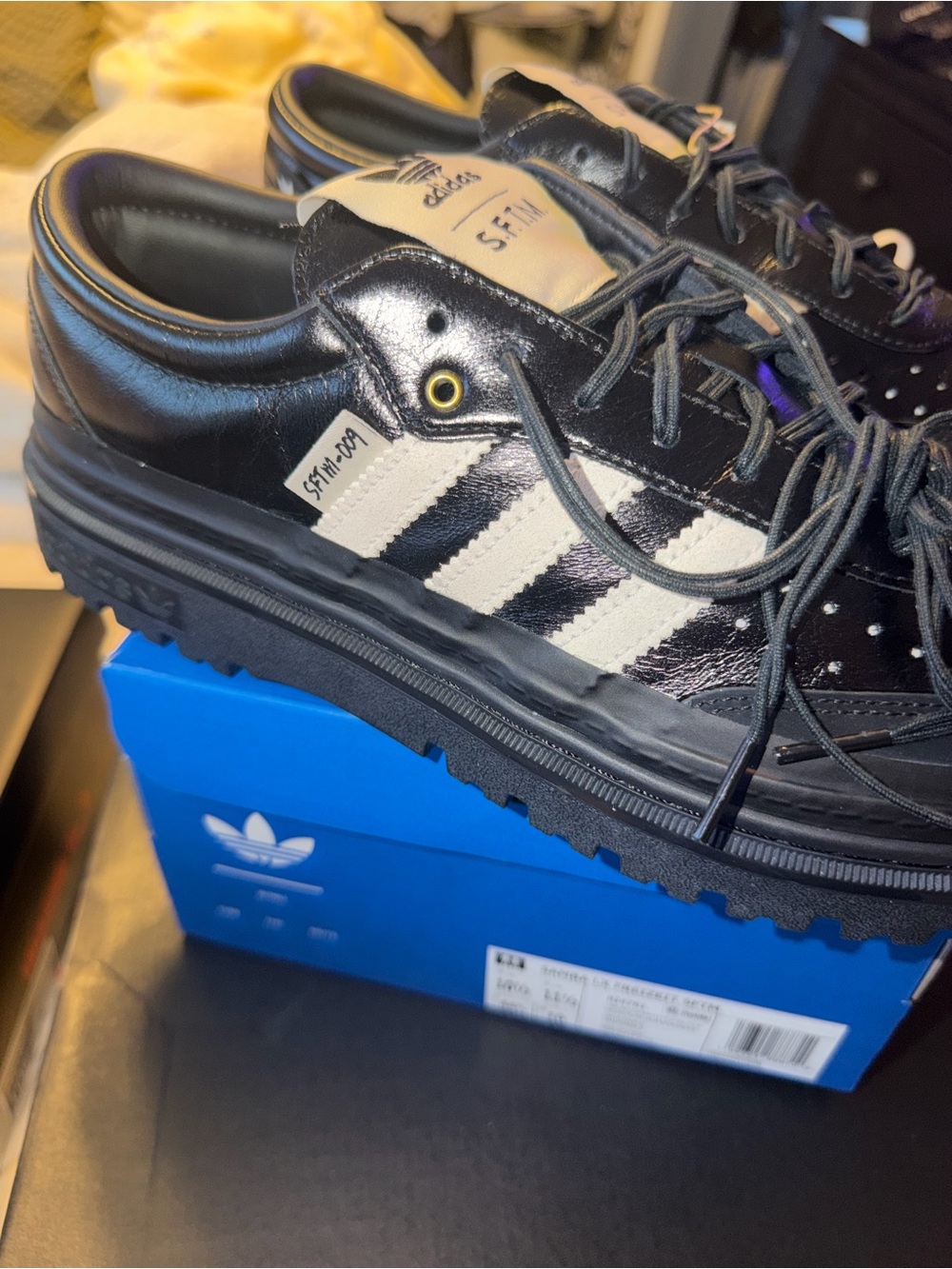 Adidas Samba LX Freizeit (Black, Off White) men’s 10.5 “Song For The Mute” Rare - Picture 4 of 7